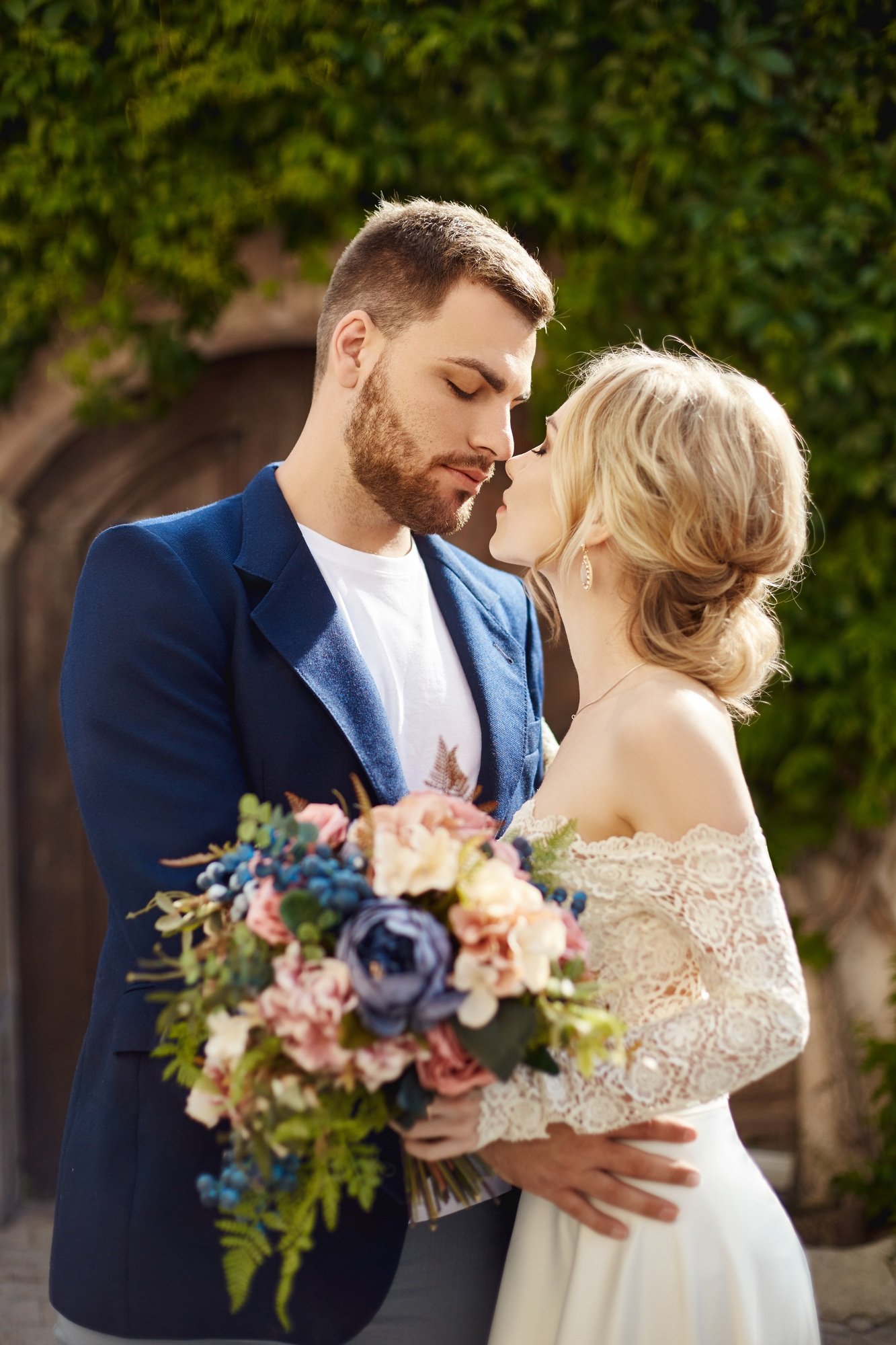 Love story of a woman and a man. Loving couple embraces, a beautiful Oriental couple